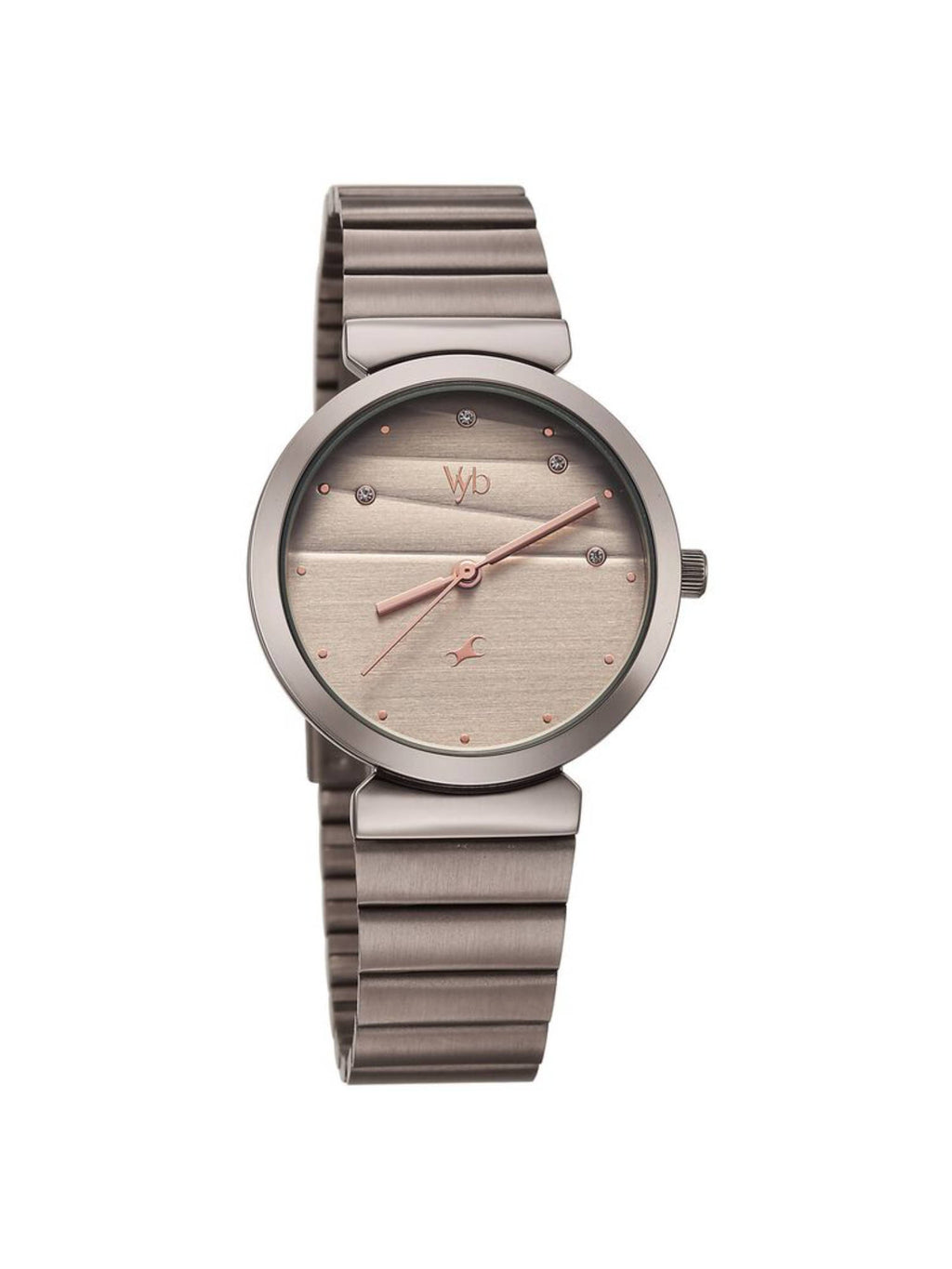 Women Beige Vyb Charmer Quartz Analog Metal Strap Watch (FV60078QM01) | W92 - view 3
