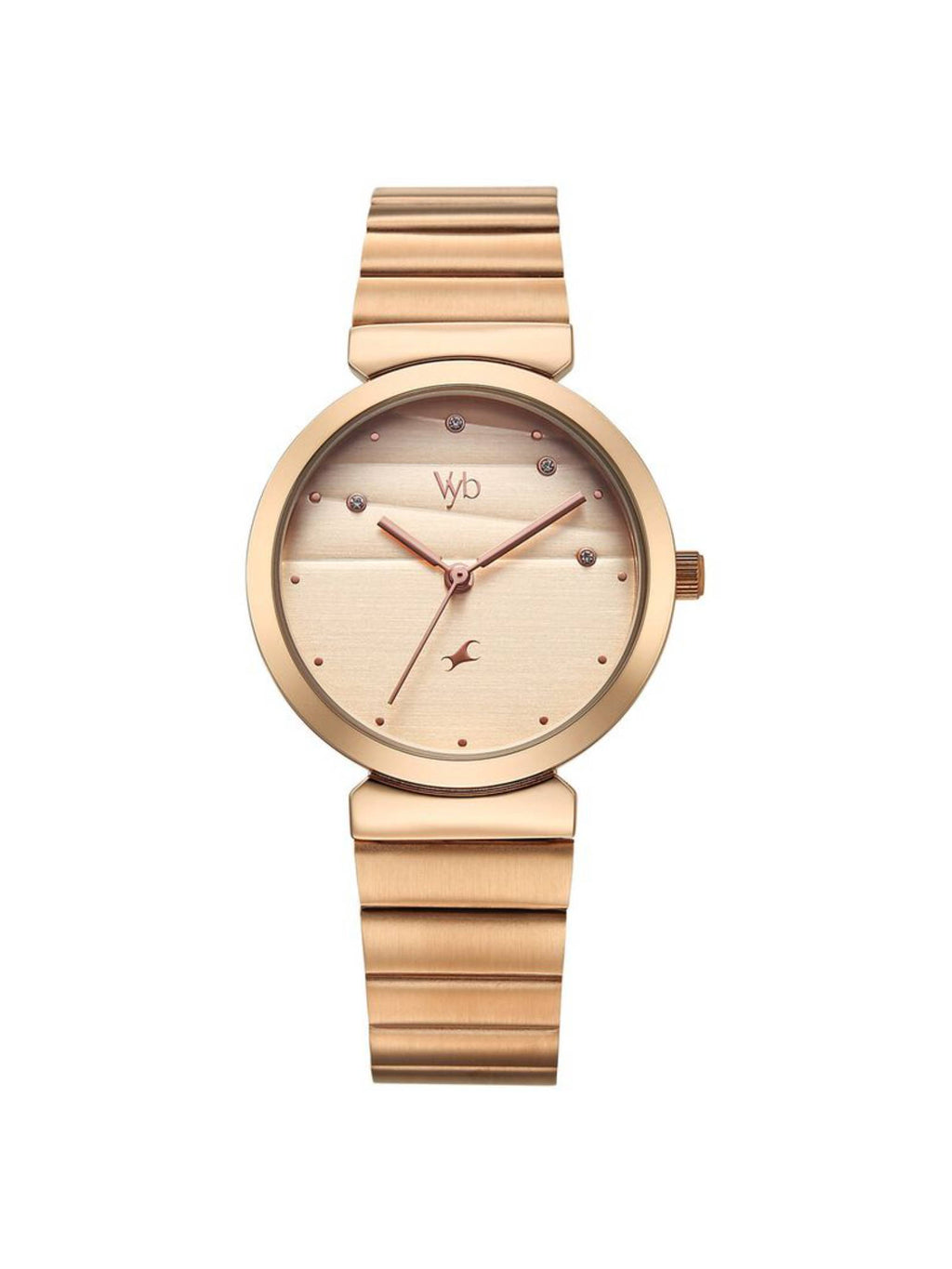 Women Beige Vyb Charmer Quartz Analog Metal Strap Watch (FV60078QM01) | W92 - view 6