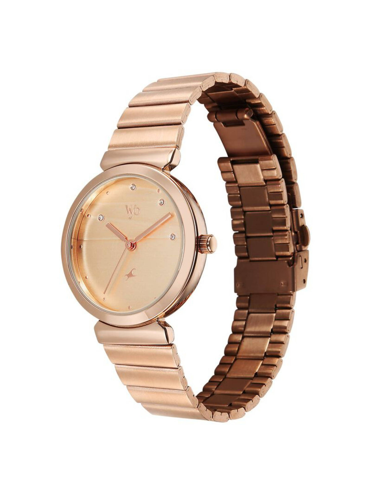 Women Beige Vyb Charmer Quartz Analog Metal Strap Watch (FV60078QM01) | W92 - view 8