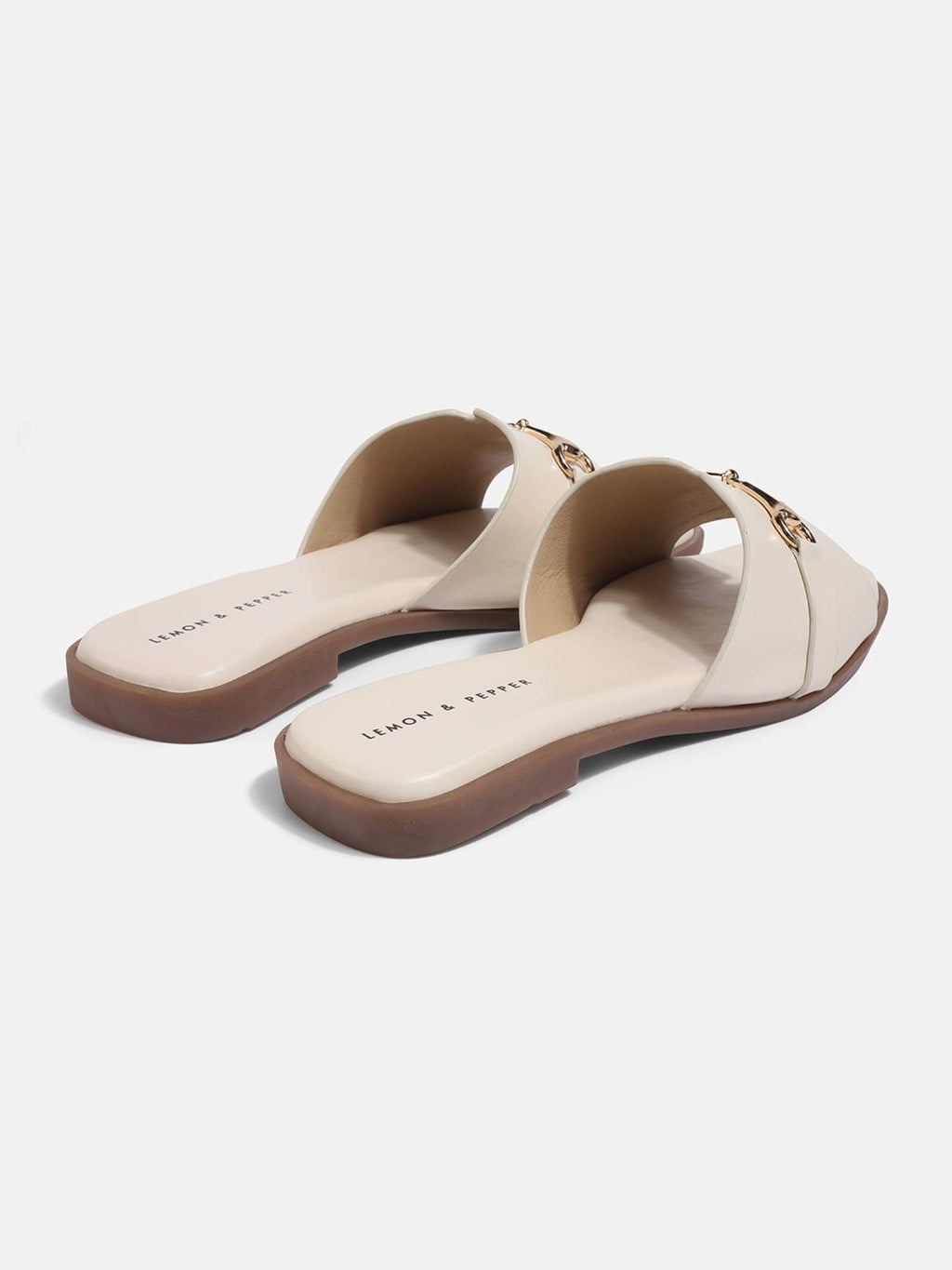 Women Cream Flats | F61 - view 3