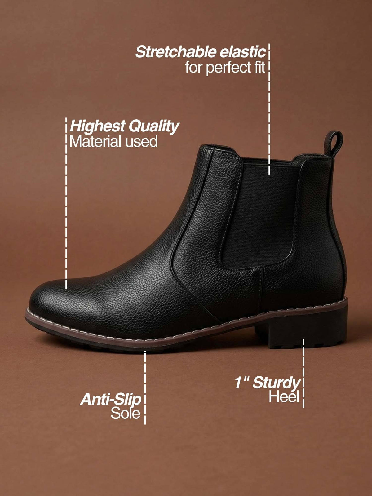 Women Black Chelsea Boots | BT61 - view 4
