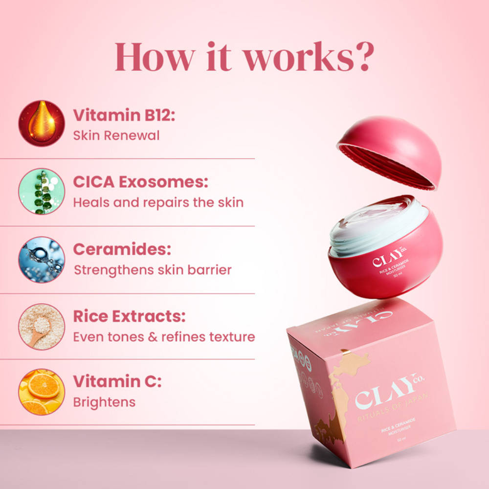 Rice & Ceramide Moisturiser With Exosomes, Vitamin B12 & CICA For Barrier Repair & Glow | FC3 - view 3
