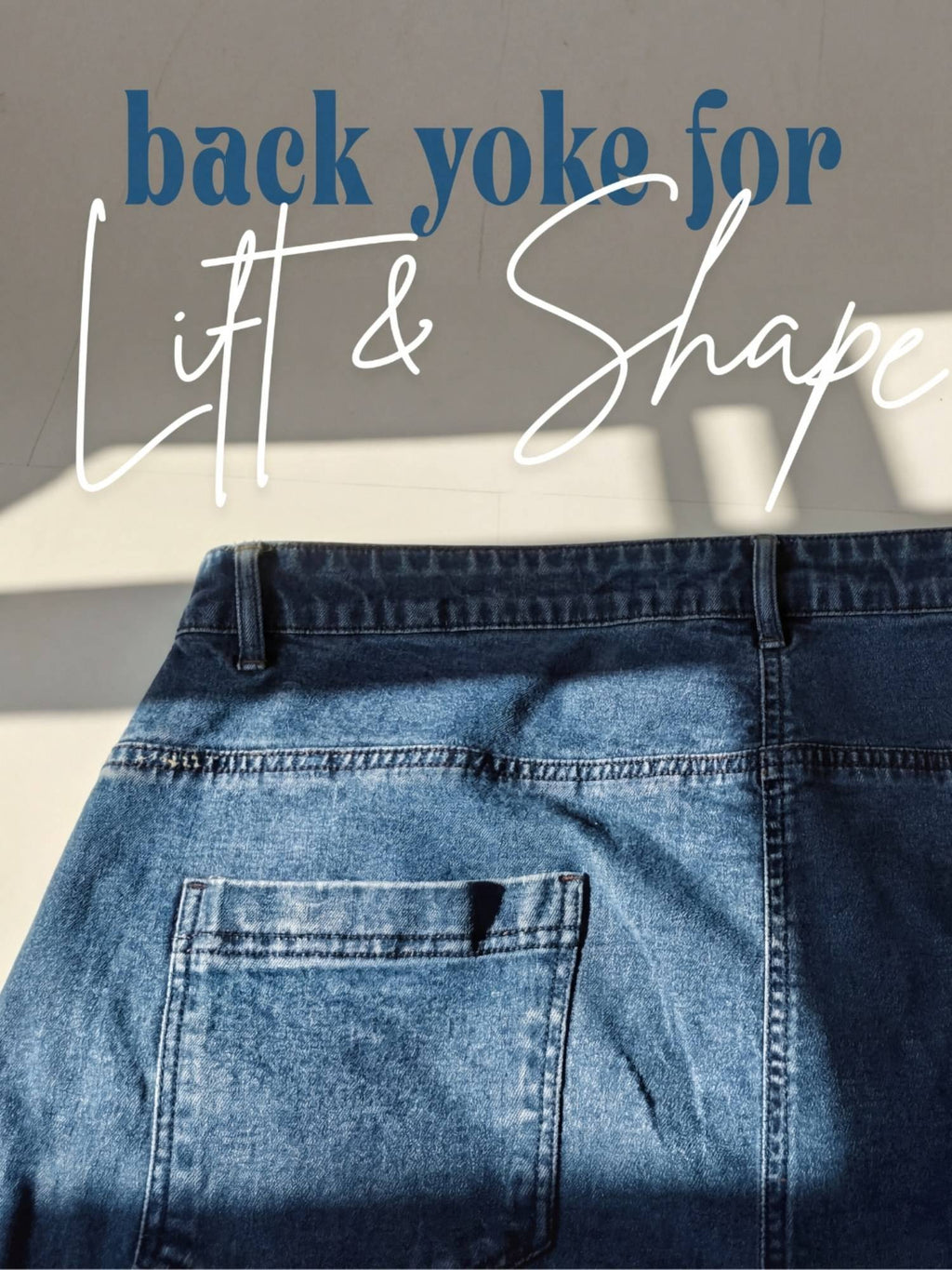 Plus Size Wide Leg Vintage Blue Jeans | ST23 - view 4