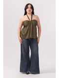 Light Blue Solid Halter Knot Top | HT67 - view 10