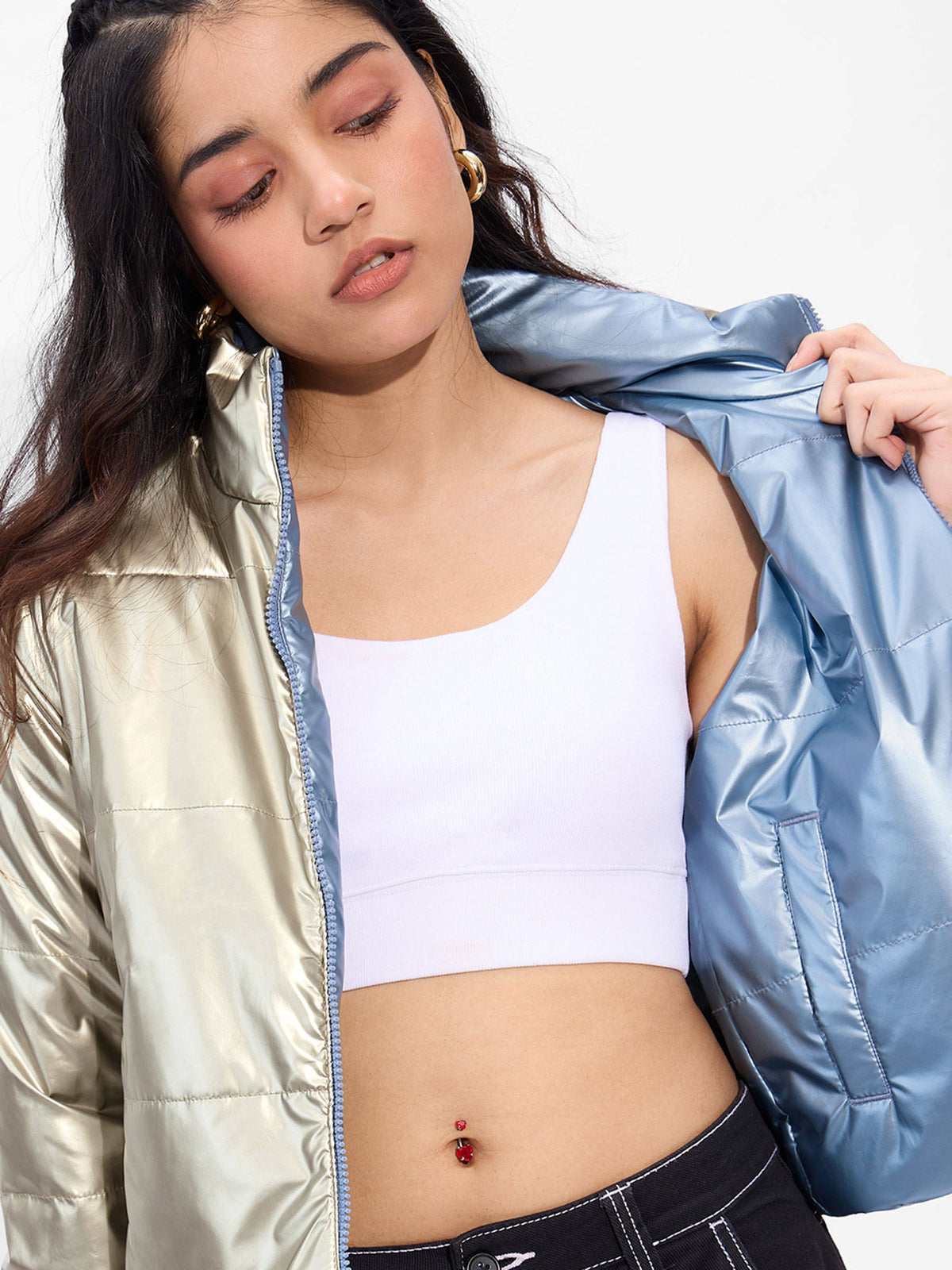 Multi Color Moonshine Women Puffer Jackets | JC78 - view 2