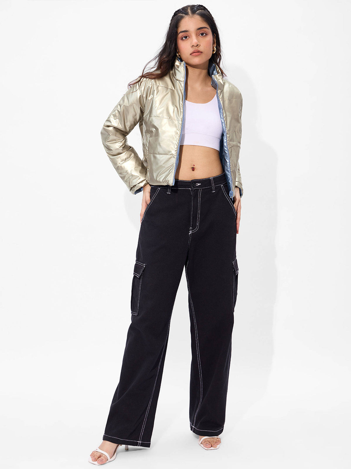 Multi Color Moonshine Women Puffer Jackets | JC78 - view 3