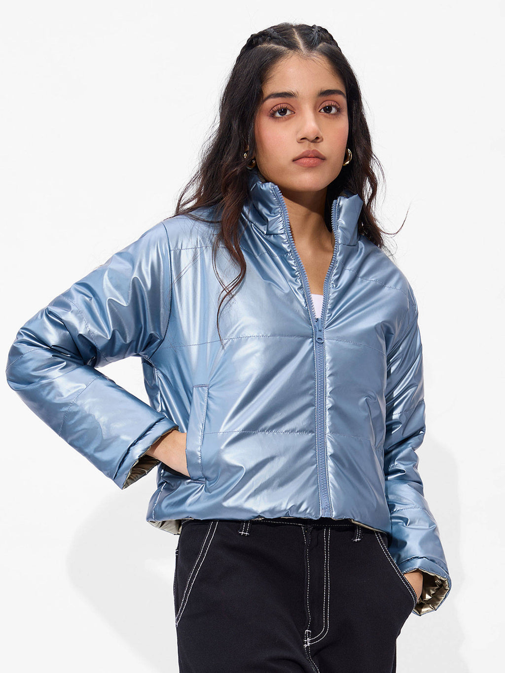 Multi Color Moonshine Women Puffer Jackets | JC78 - view 4