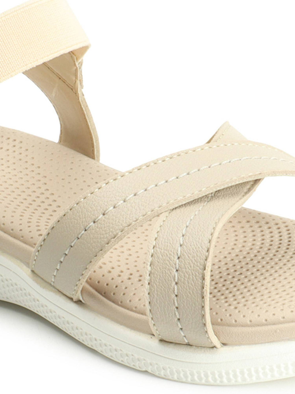Women Beige Color Comfortable Backstrap Sandals | SD89 - view 4