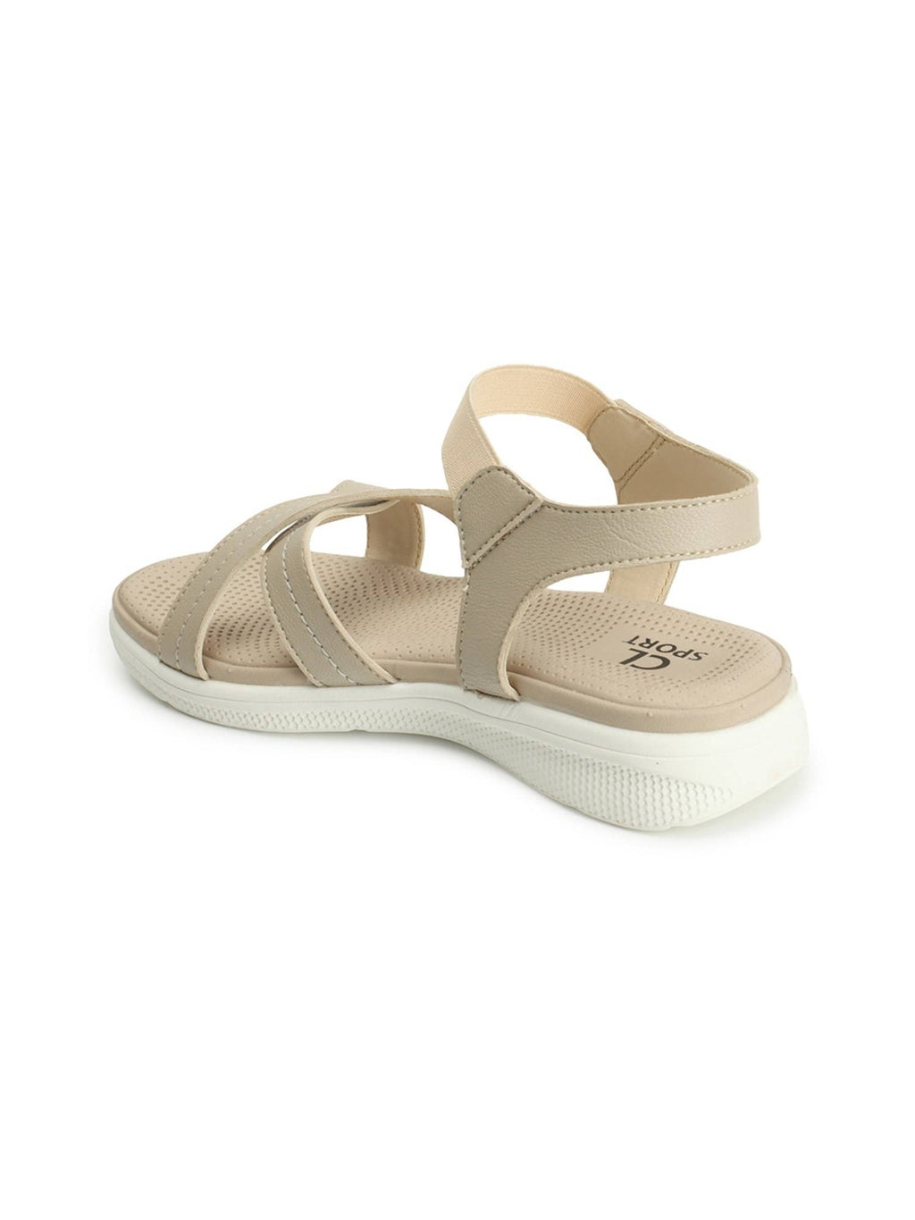 Women Beige Color Comfortable Backstrap Sandals | SD89 - view 7