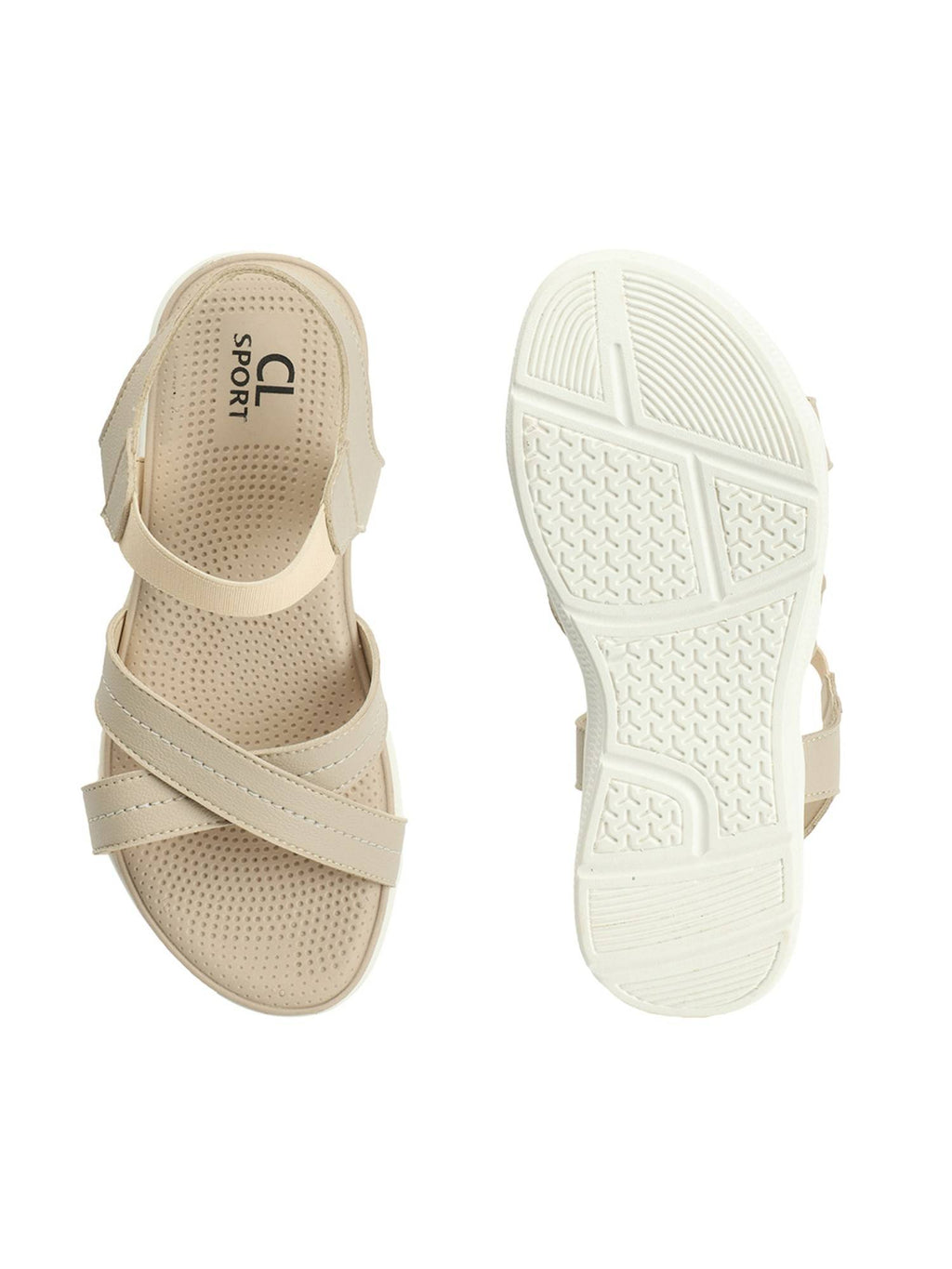 Women Beige Color Comfortable Backstrap Sandals | SD89 - view 8