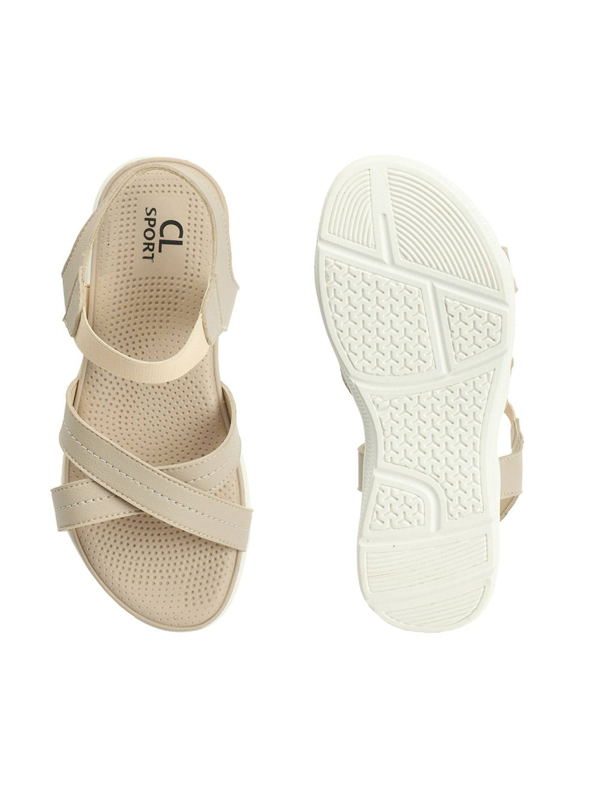 Women Beige Color Comfortable Backstrap Sandals | SD89 - view 8