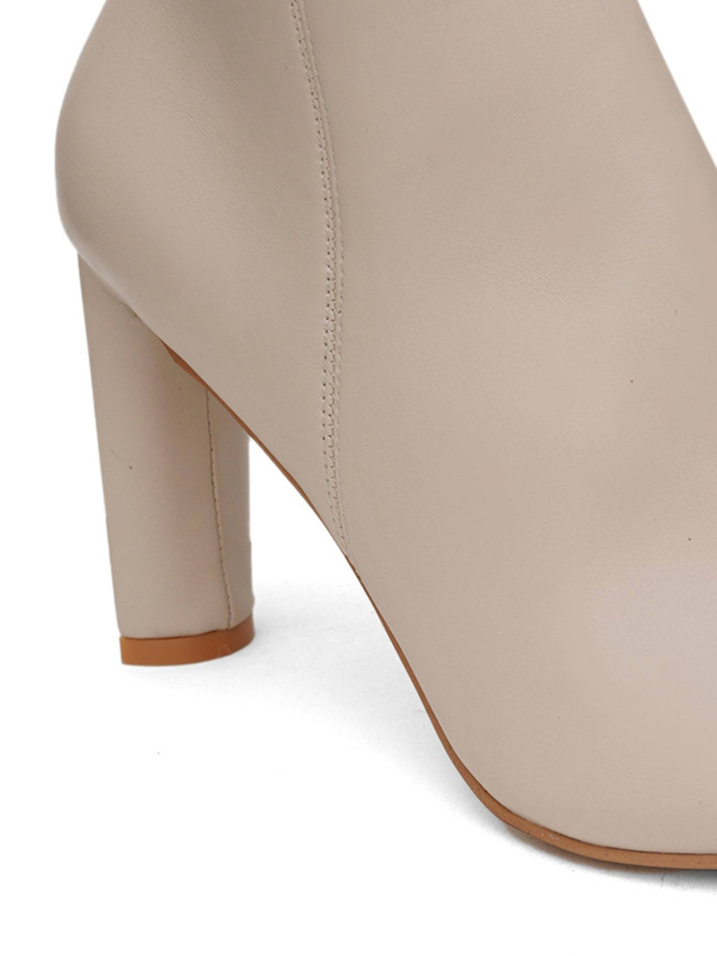Beige Solid Block Chelsea Boots | BT61 - view 2