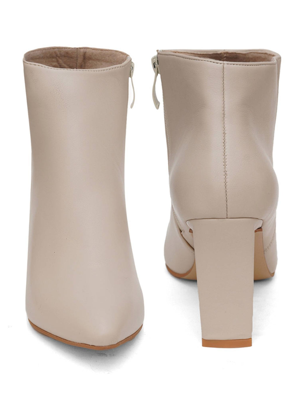 Beige Solid Block Chelsea Boots | BT61 - view 5