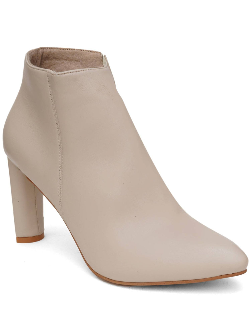 Beige Solid Block Chelsea Boots | BT61 - view 8