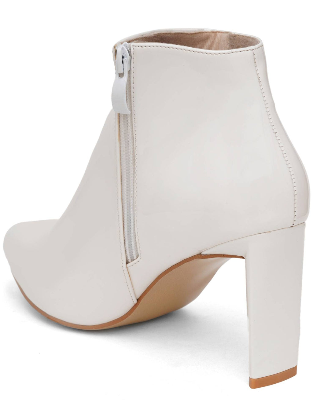 Beige Solid Block Chelsea Boots | BT61 - view 12