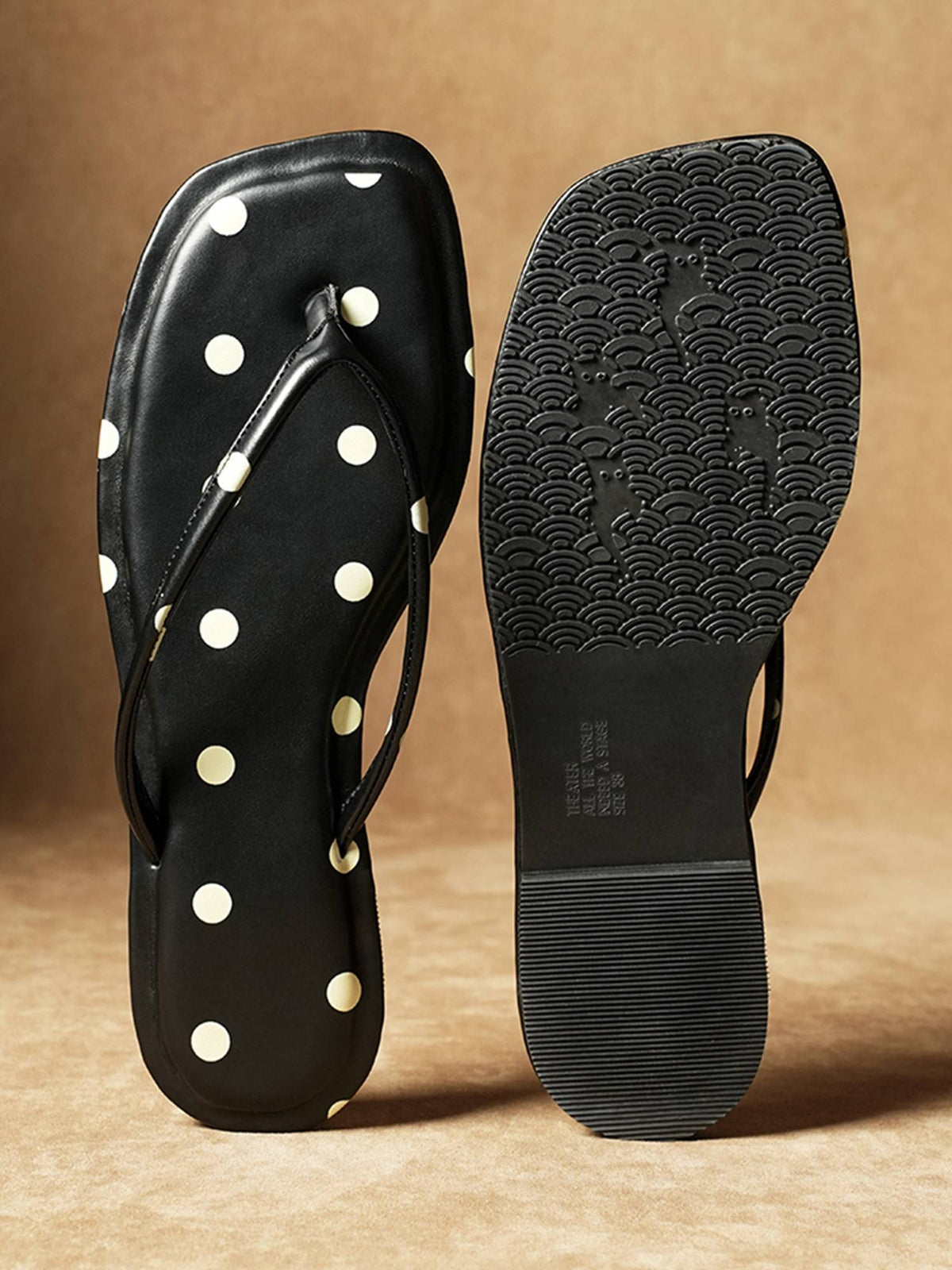 Annistons Black Polka Flats for Women | F61 - view 4