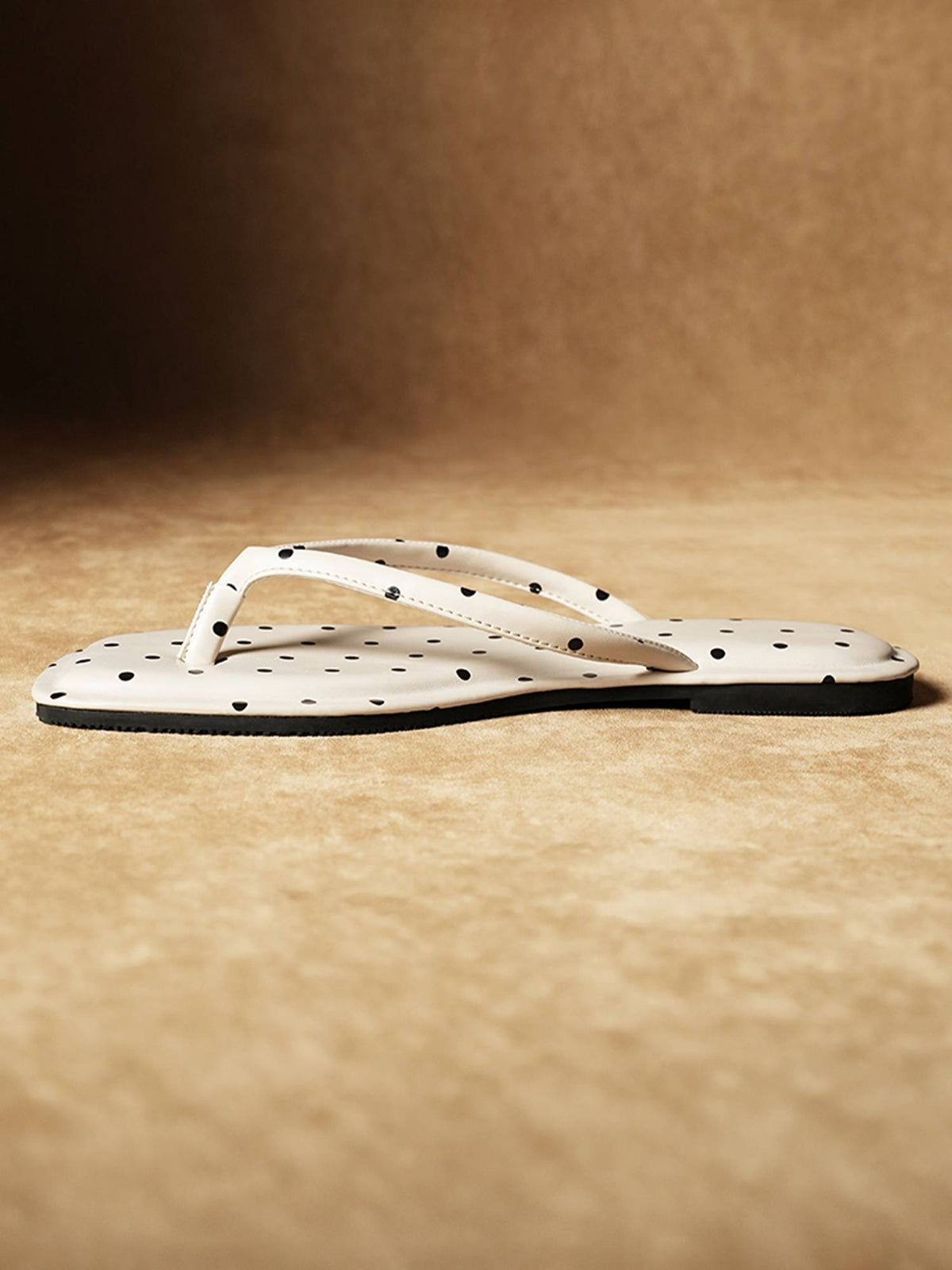 Annistons Cream Polka Flats for Women | F61 - view 5