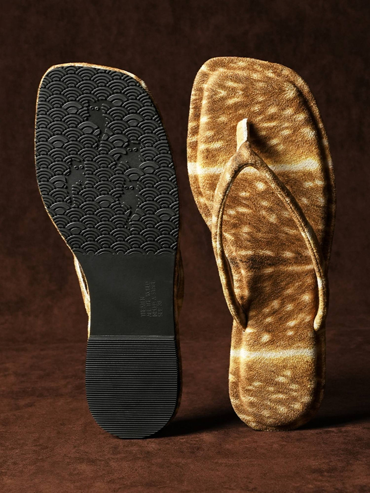 Annistons Beige Deer Printed Flats for Women | F61 - view 3