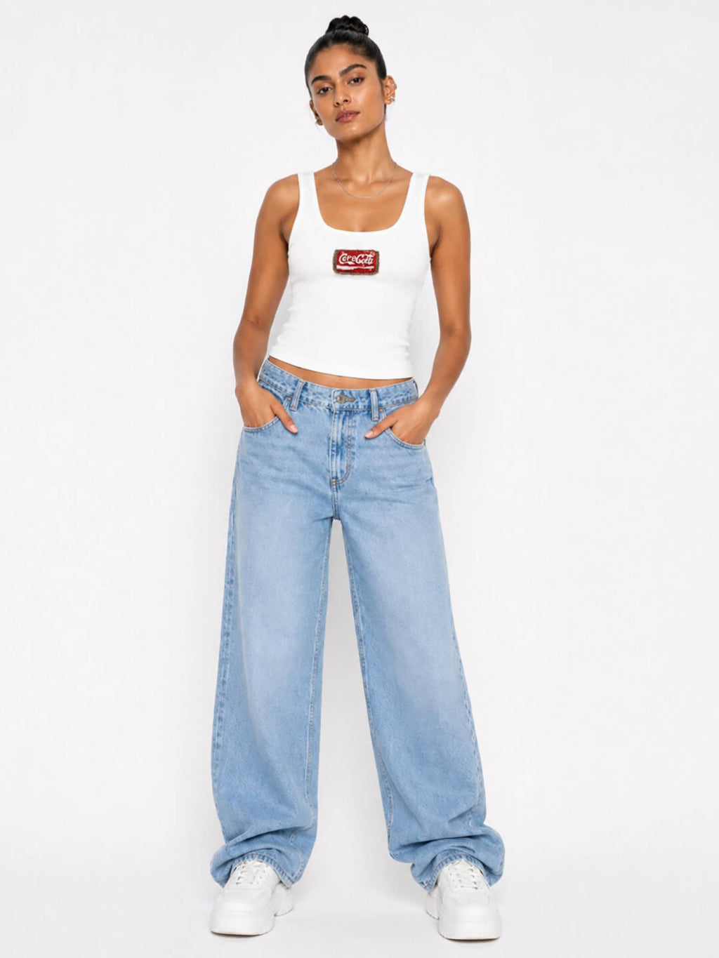 Coke Embellished Ribbed Tank Top | TT98 - view 7