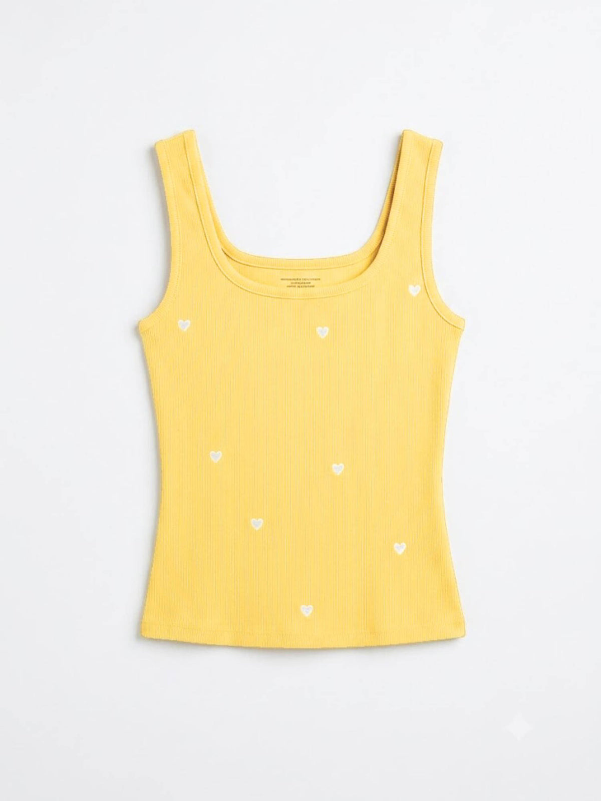 White Heart Embroidered Ribbed Tank Top | TT98 - view 20