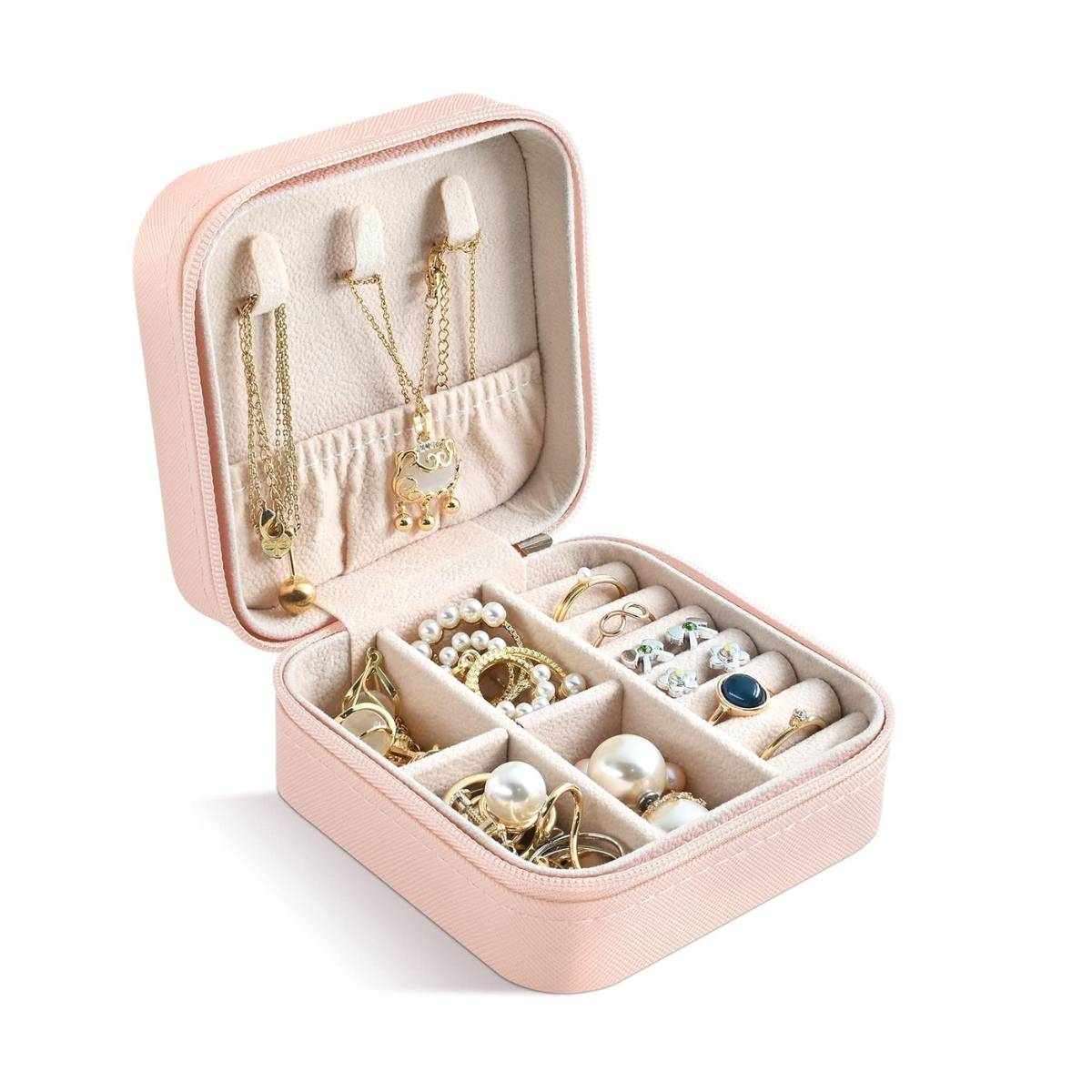 Mini Jewellery Box Organiser Bag Travel Accessories Adjustable Pouch Storage Kit | T32 - view 1