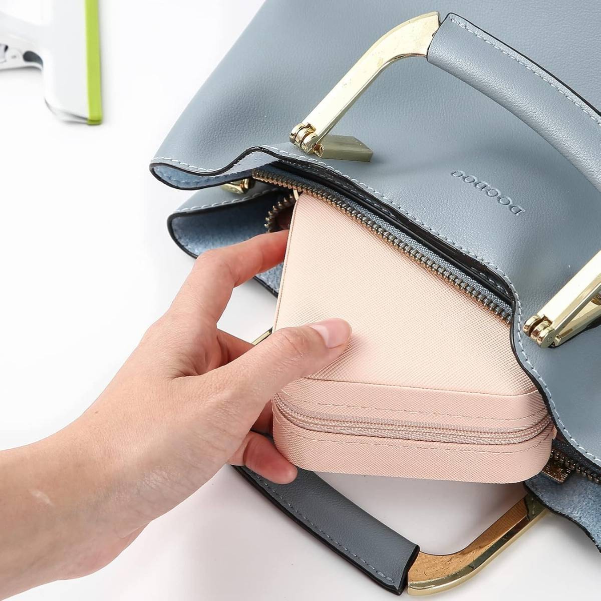 Mini Jewellery Box Organiser Bag Travel Accessories Adjustable Pouch Storage Kit | T32 - view 5