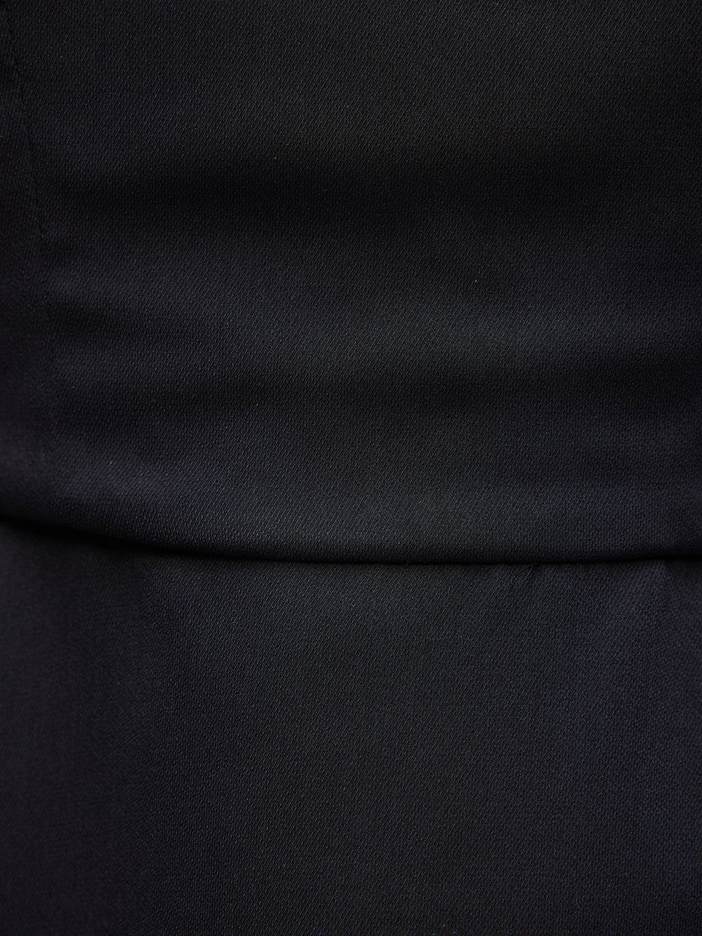 Black Twill Off Shoulder Peplum Hem Regular Top | pt51 - view 6