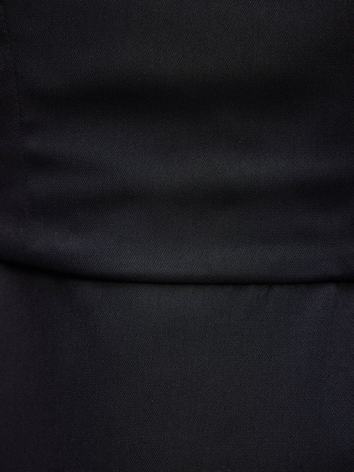 Black Twill Off Shoulder Peplum Hem Regular Top | pt51 - view 6