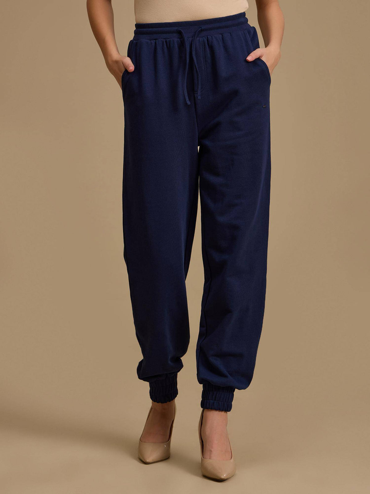 Navy Blue Solid Jogger | WJ89 - view 1