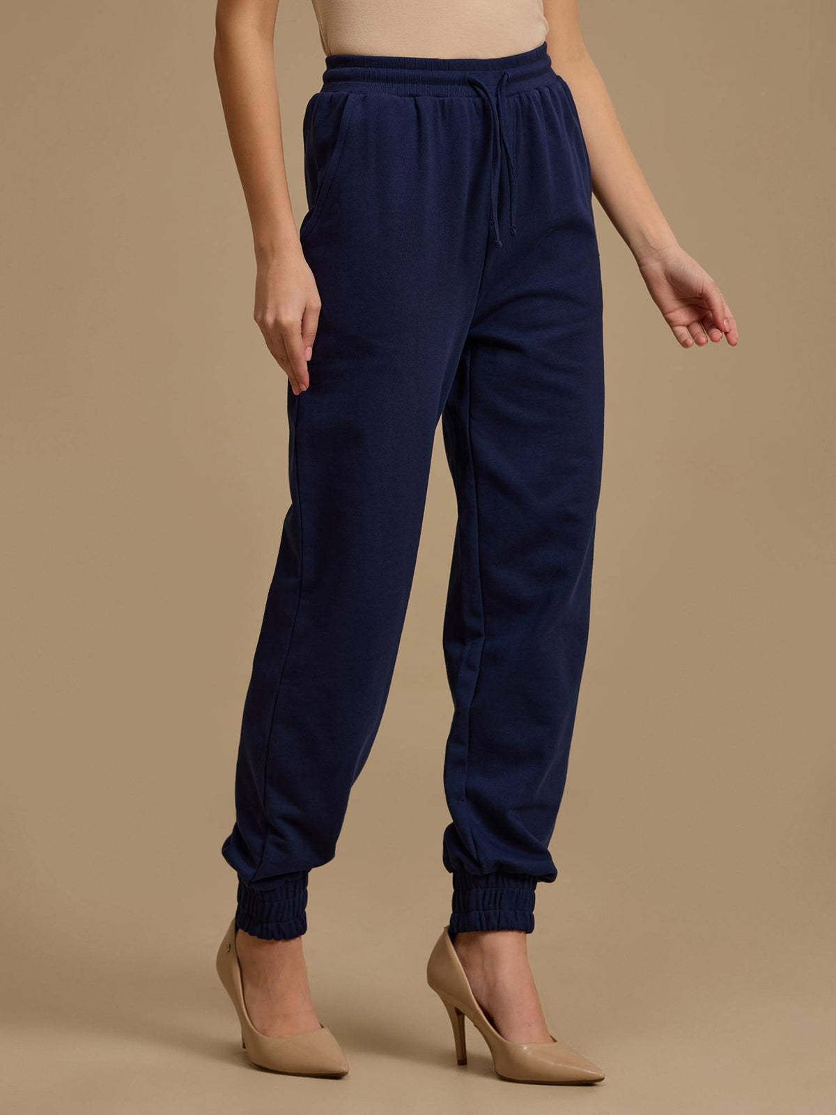 Navy Blue Solid Jogger | WJ89 - view 2