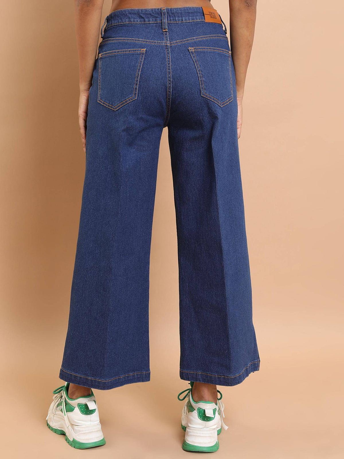 Womens Wide Leg Blue Jeans | WL90 - view 2
