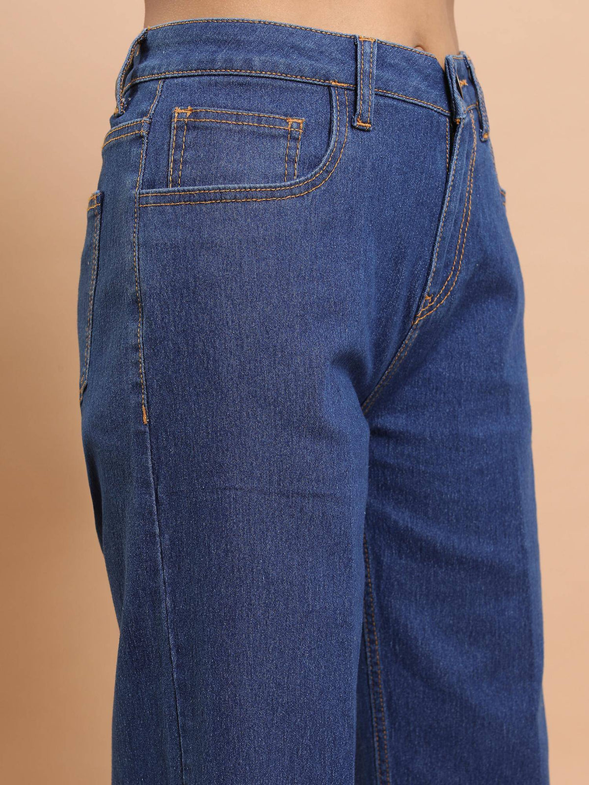 Womens Wide Leg Blue Jeans | WL90 - view 5