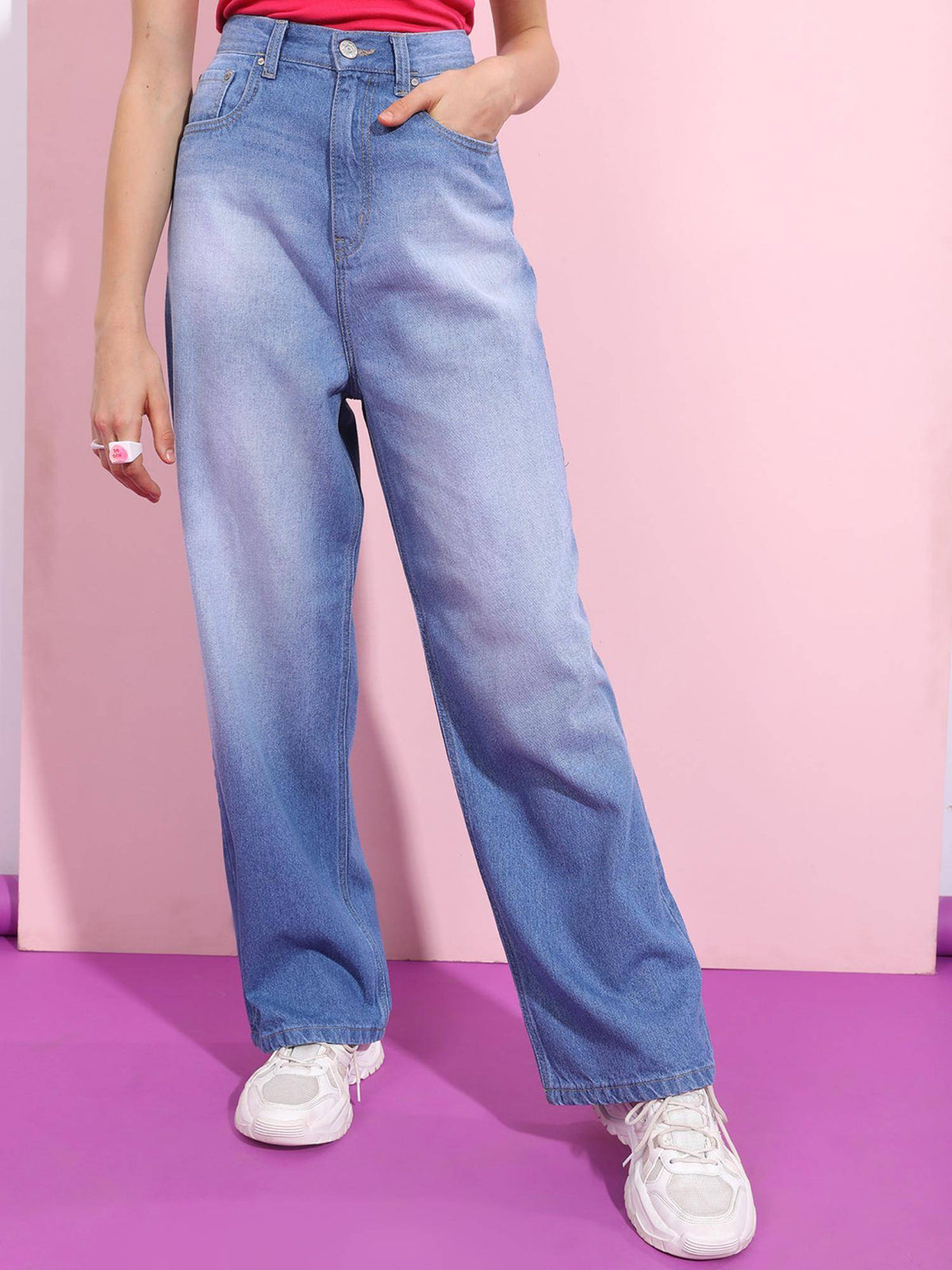 Women Loose Fit Blue Jeans | BG78 - view 1
