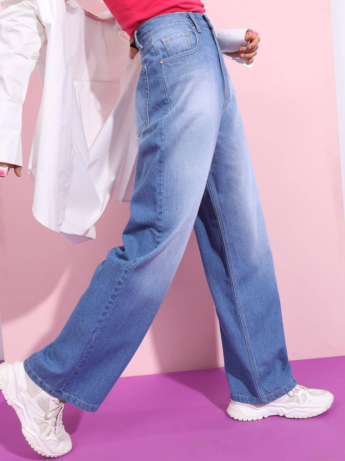 Women Loose Fit Blue Jeans | BG78 - view 2