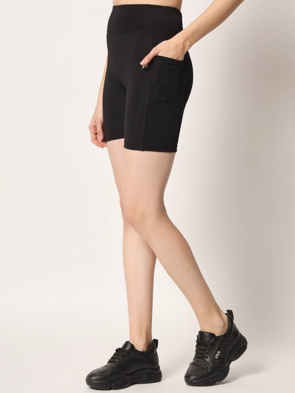 High Waist Cycling Shorts Black - view 2