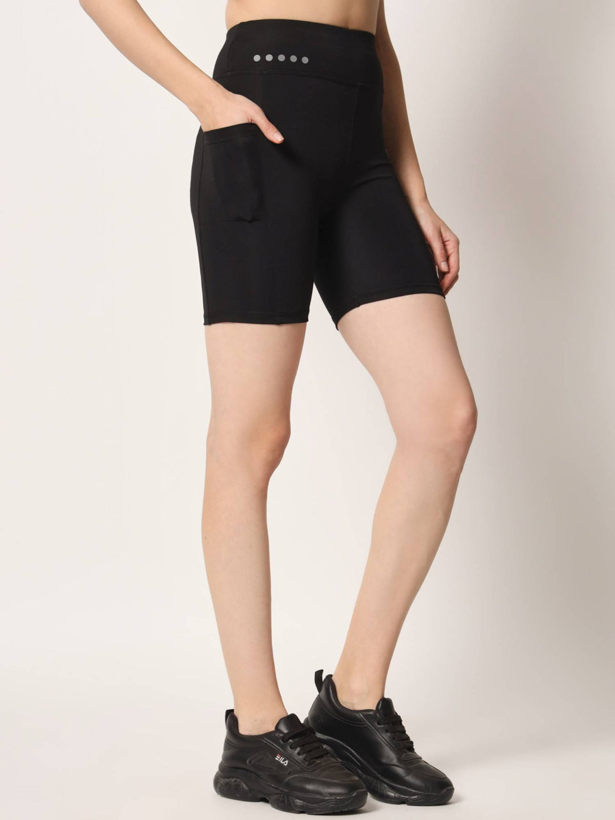 High Waist Cycling Shorts Black - view 3