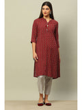 Blue Viscose Blend Printed Straight Kurta | KDG - view 7