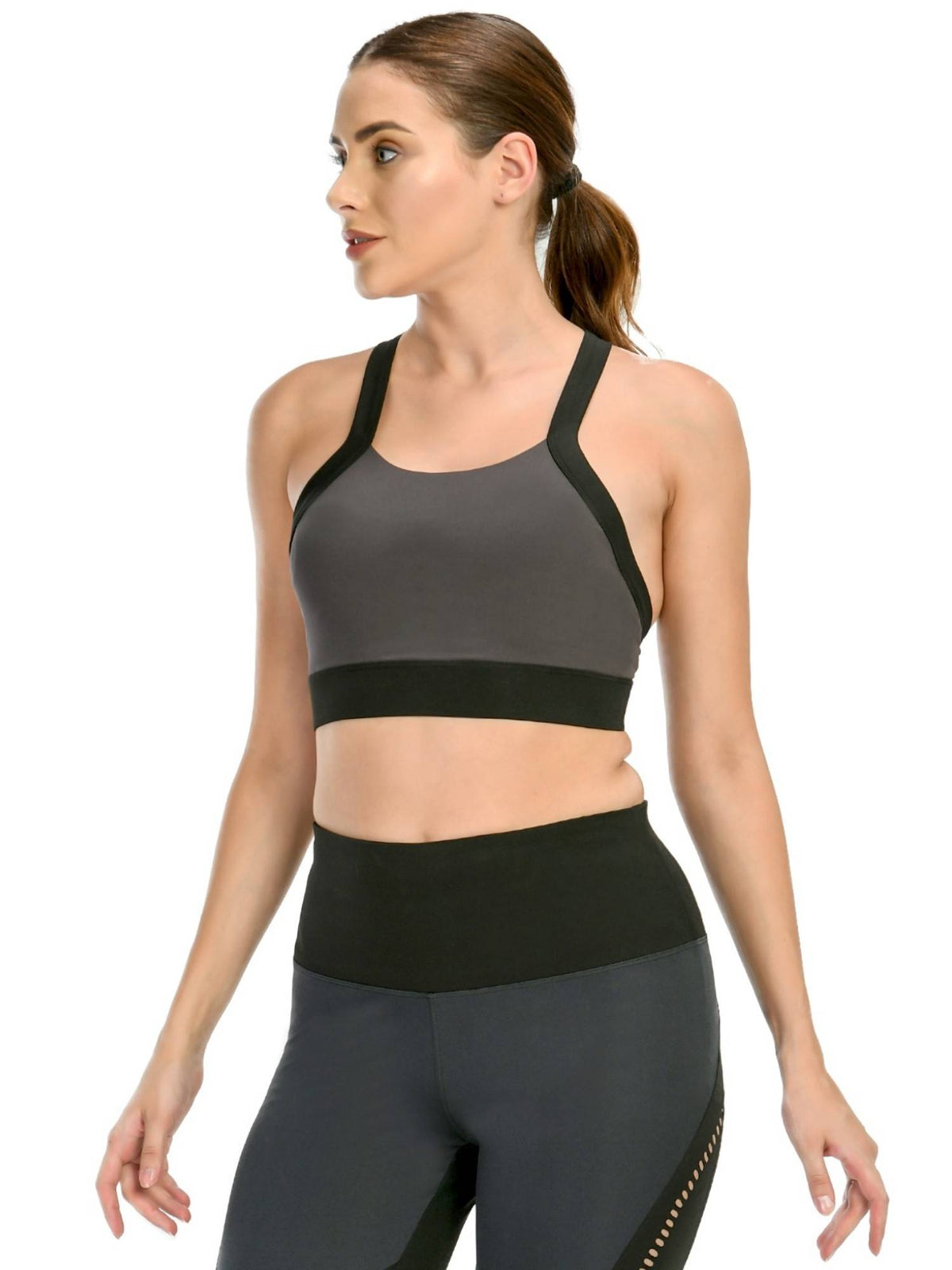 Active Crossfit Straps Workout Bra - Teal | sb09 - view 5