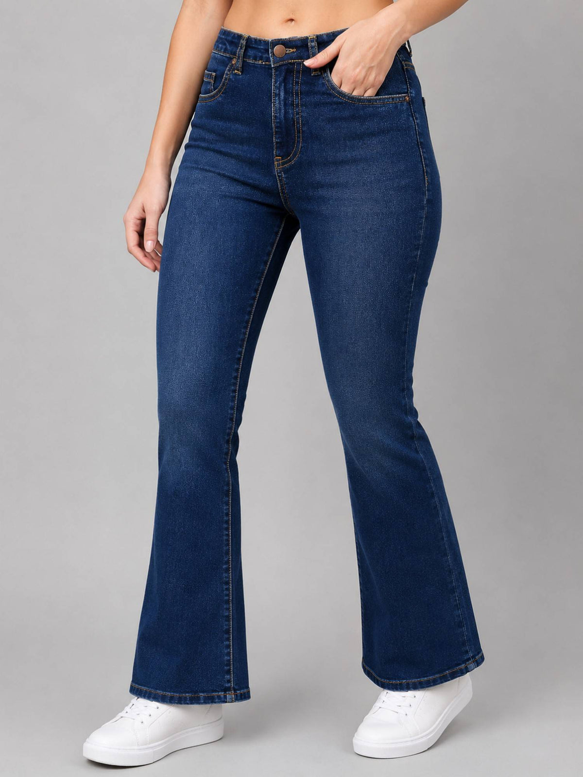 Women High-Rise Stretch Boot Cut Jeans | BT10 - view 2