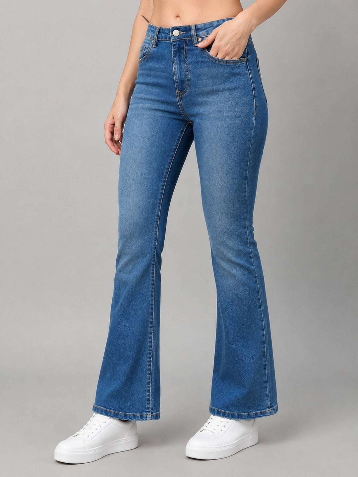 Women High-Rise Stretch Boot Cut Jeans | BT10 - view 3