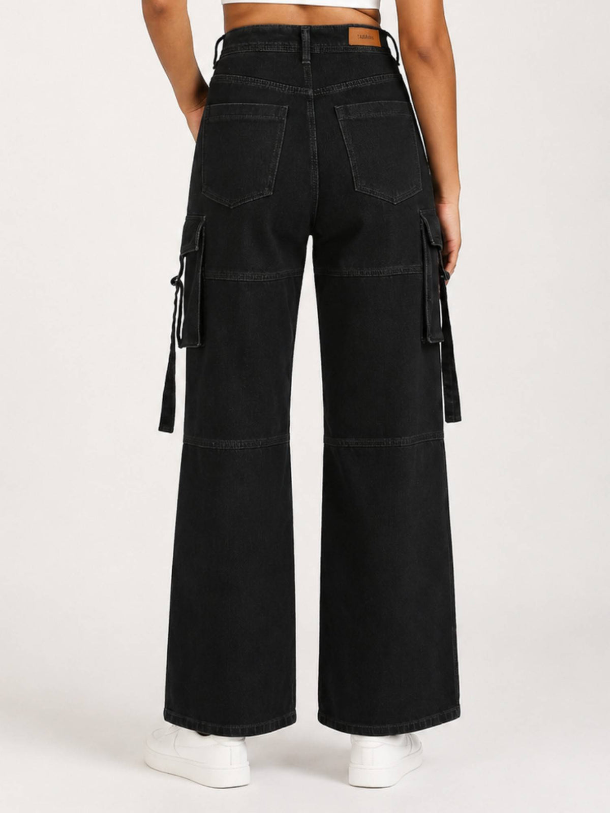 Women High-Rise Wide Leg Cargo Jeans | WL90 - view 2