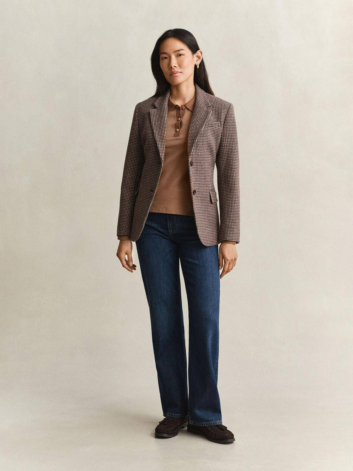 Women Brown Regular Fit Pure Cotton Polo T-Shirt | PW43 - view 5