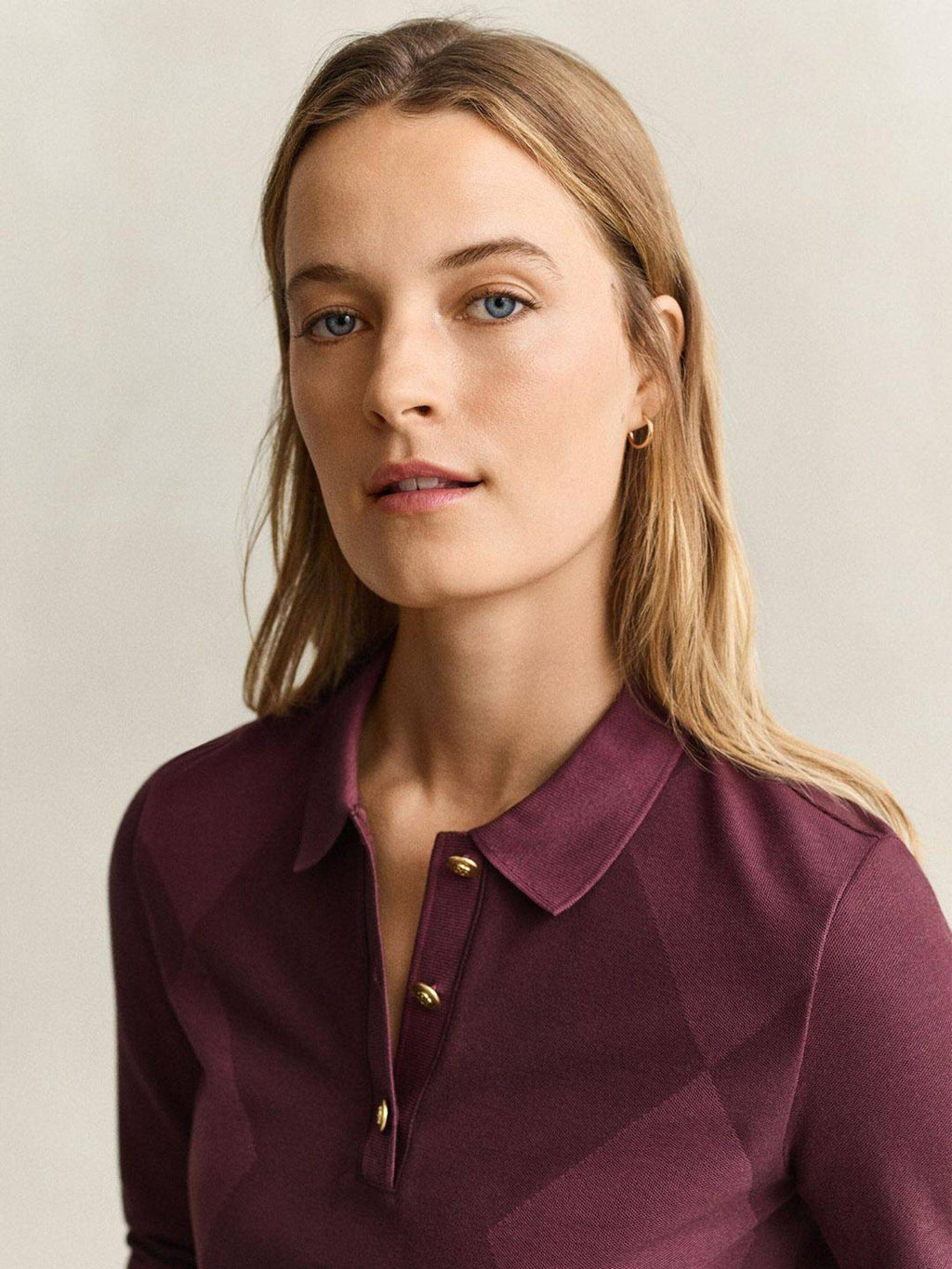 Women Red Regular Fit Pure Cotton Polo T-Shirt | PW43 - view 3