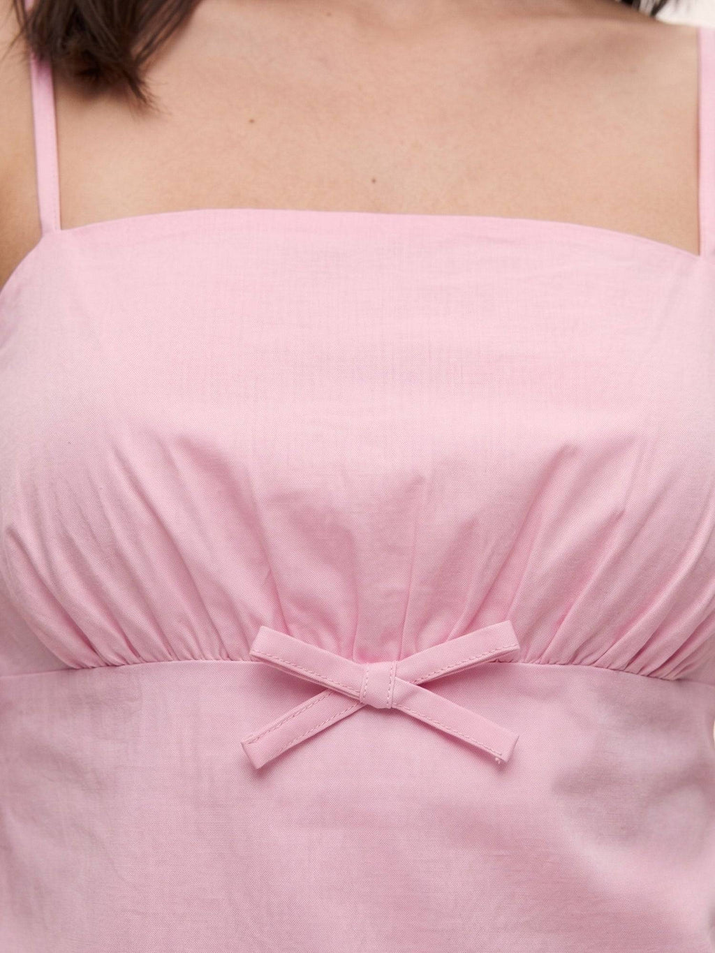 Pink Fitted Camisole With Bust Gathering | TT98 - view 5