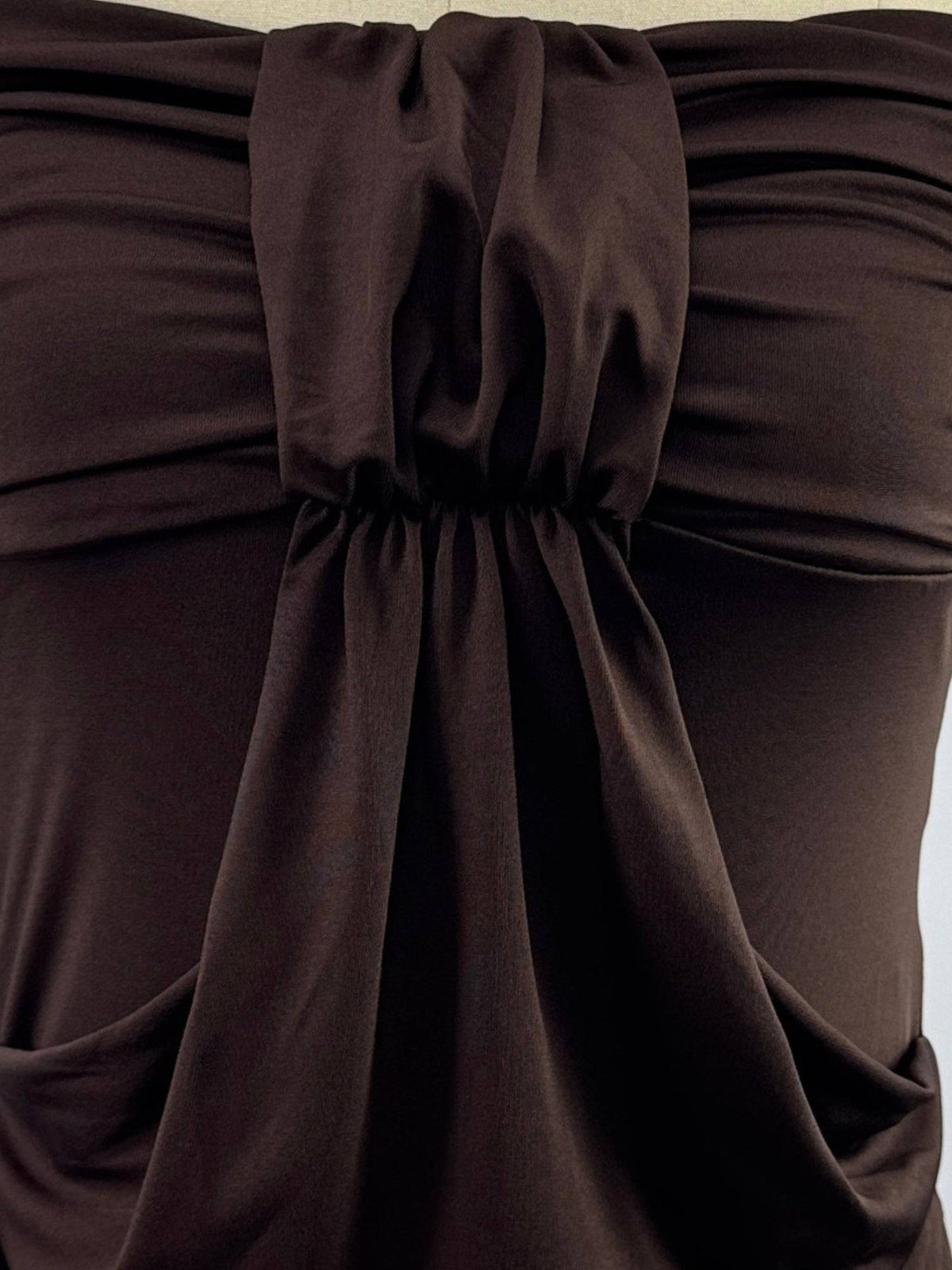 Brown Solid Y2K Tube Top | TT90 - view 5