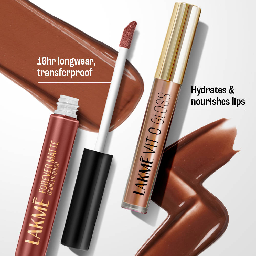 9 to 5 The Matte & Gloss Duo Lip Kit - Chocolate Ganache, Brown Lipstick & Gloss, Gift set | L12 - view 2
