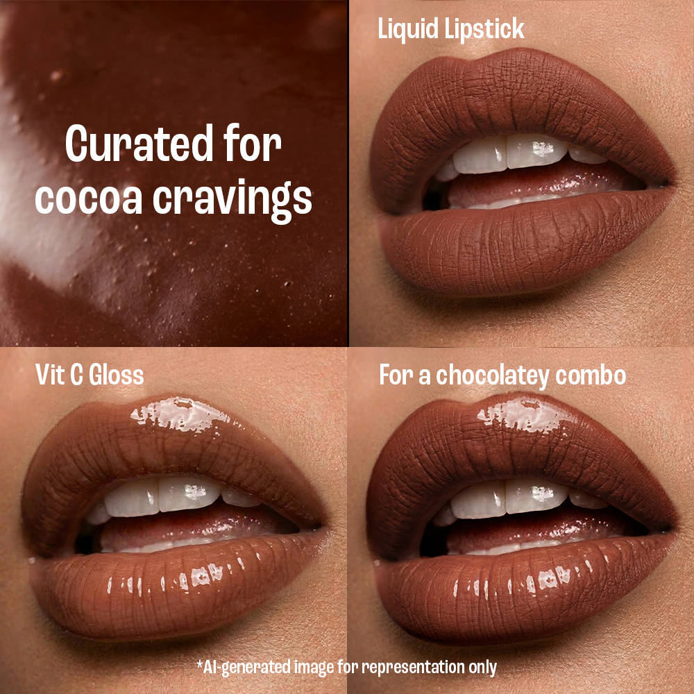 9 to 5 The Matte & Gloss Duo Lip Kit - Chocolate Ganache, Brown Lipstick & Gloss, Gift set | L12 - view 5