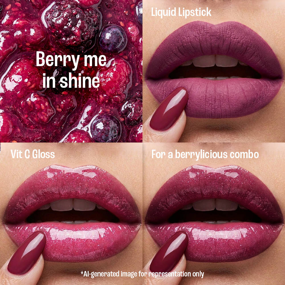 9 to 5 The Matte & Gloss Duo Lip Kit - Mixed Berry Swirl, Pink Lipstick & Gloss, Gift set | L12 - view 5