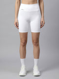 Womens White High-Rise Super Soft Cycling Shorts - view 1