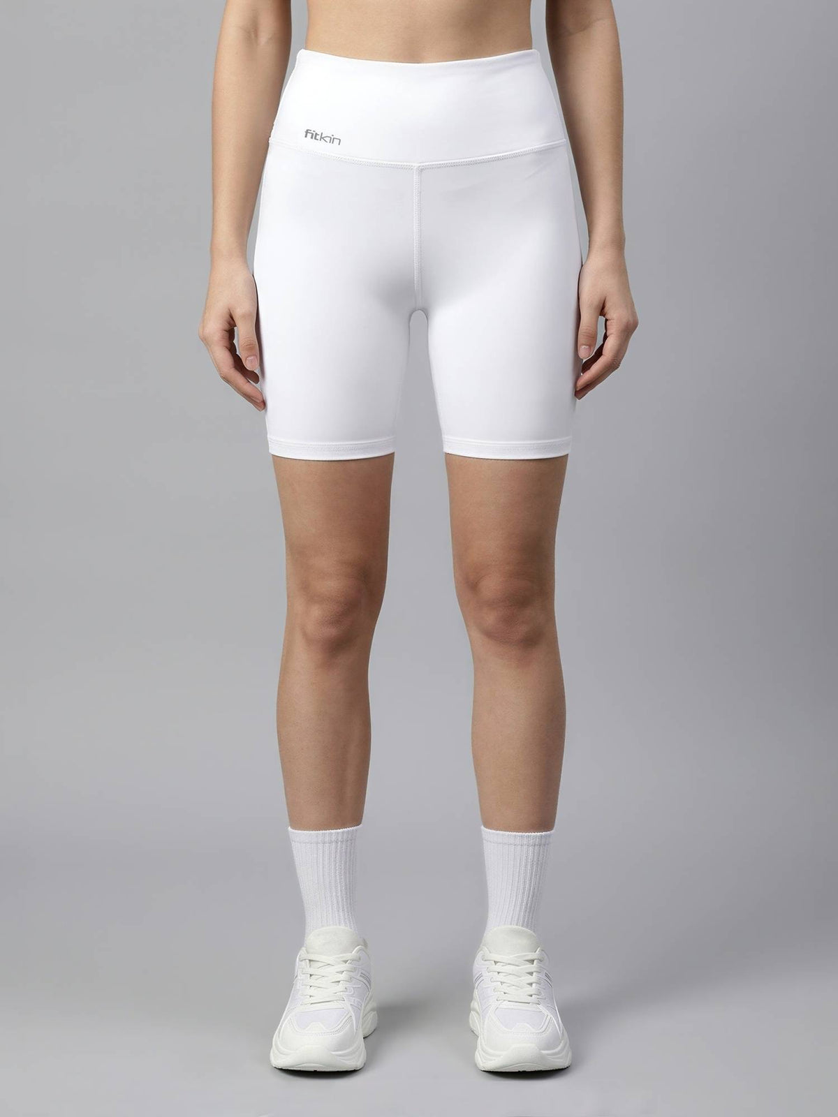 Womens Wine High-Rise Super Soft Cycling Shorts, Biker Shorts with Inner Waist Pocket - view 36